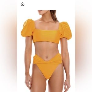 NWOT Agua Bendita Bikini Set in Arabella Yellow- Size Small